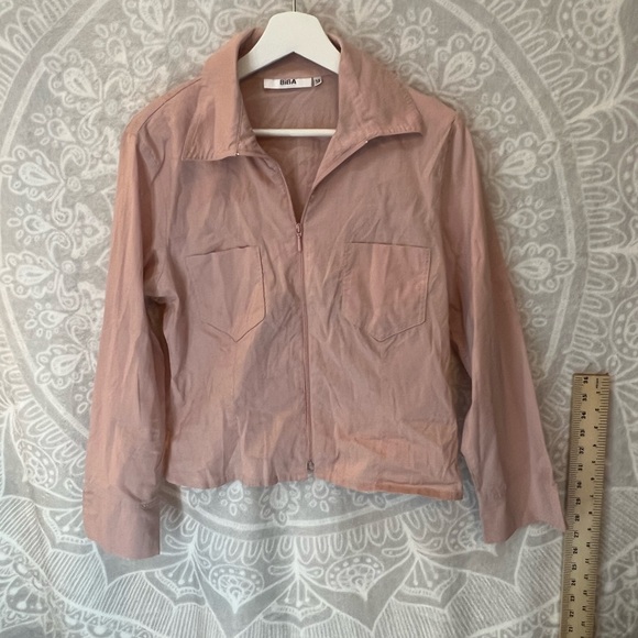 BIBA LIGHT PINK TOP ZIP UP FRONT VGUC SUPER CUTE M MEDIUM 38 ADORABLE - Picture 5 of 14